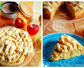 Glasierter Apfel-Wickelkuchen mit Zimt [oder eine Riesen-Zimtschnecke mit Äpfeln!]