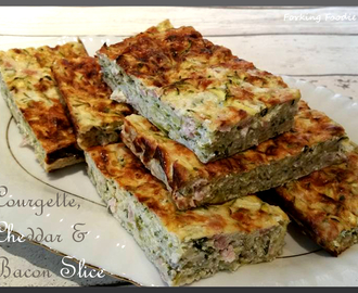 Courgette, Bacon and Cheddar Slice