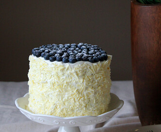 Lemon Blueberry and White Chocolate Cream Cake