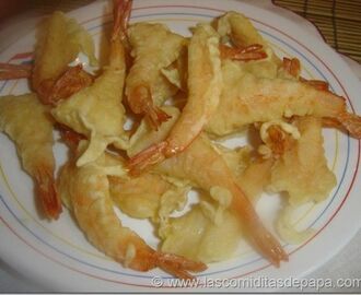 Langostinos en tempura