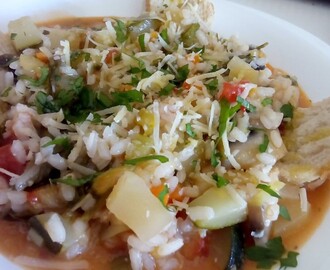 Menestrón (Sopa de verduras) con arroz – Minestrone con riso