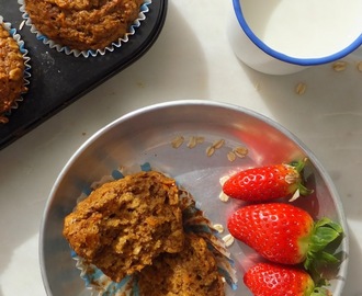 Reto recetas sanas: Muffins integrales de avena y zanahoria para el desayuno