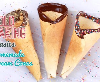 How to Make Homemade Ice Cream Cones - Gemma&#39;s Bold Baking Basics Ep  5