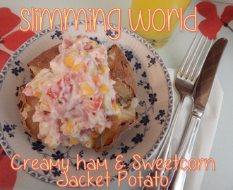 Slimming World Creamy Ham and Sweetcorn Jacket Potato