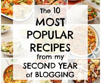 The 10 most popular recipes from my second year of blogging
