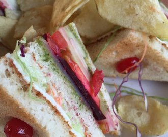 Veg Triple Decker Club Sandwich | How to make Veg Club Sandwich | Street Food
