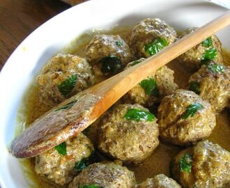Minty beef meatballs... from Curry Nation cookbook...