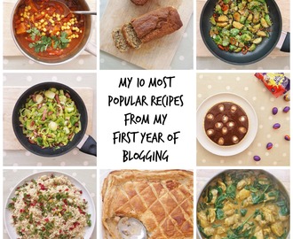 My 10 most popular recipes from my first year of blogging