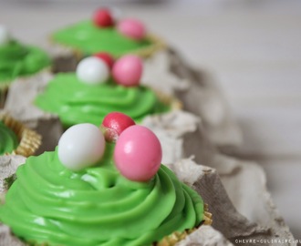 Frohe Ostern mit Rüblicupcakes samt Nest - Happy Easter