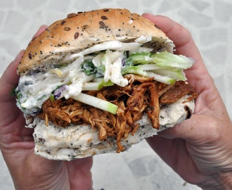 Recipe: Jim Beam Bourbon BBQ Chicken Sandwiches with Blue Cheese and Apple Salad