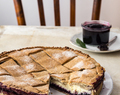 Blueberry jam and ricotta crostata from the Tuscan Appennini