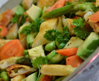 Veckans vegetariska: Morotssallad med avokado och saganaki