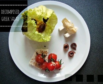 Greek decomposed salad and uncommon red finger food!