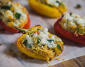 Rice and Goat Cheese stuffed Bell Peppers
