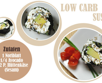 Low Carb Sushi, veganes PB Eis & ein Kuchen ohne Mehl