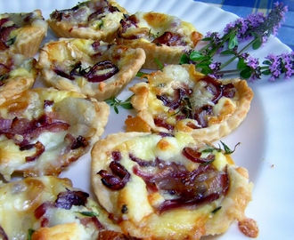 Goat's Cheese & Caramelised Red Onion Tartlettes with Thyme