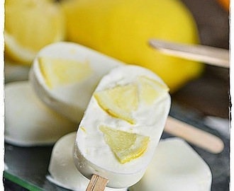 Polos de crema Helada de limón