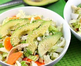 Healthy Chinese Chicken Salad with Sesame Dressing