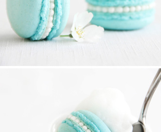 Tiffany Blue Macarons with Orange Blossom Buttercream