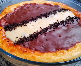 Receta: Tarta de queso al horno con cobertura de chocolate