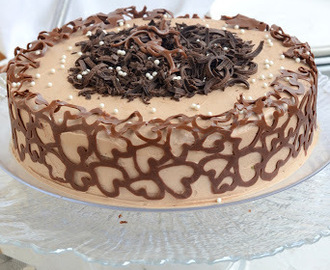 Chocolate and Coffee Cake with Chocolate Swiss Meringue Buttercream