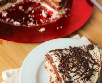Chocolate Brownie and Meringue Cake