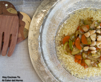 Hoy Cocinas Tú: Wok de verduras con cuscus y almendras tostadas