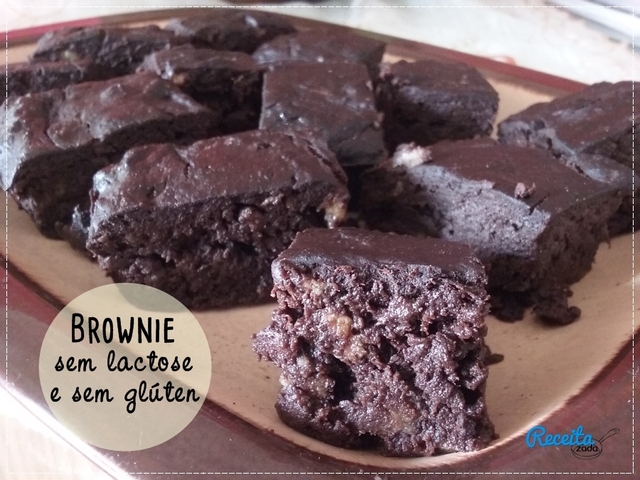 Brownie fácil c/3 ingredientes {sem glúten e sem lactose}