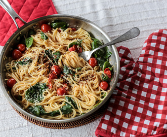 Cherry Tomato, Basil, Spinach and Parmesan Pasta
