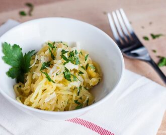 Spaghetti Squash + Garlic + Parmesan