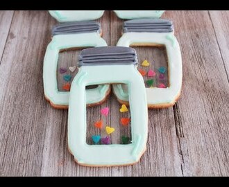 Mason Jar Cookies with Candy Glass Tutorial