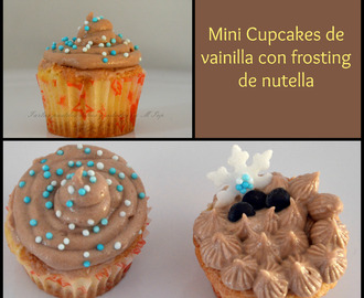 Cupcakes de vainilla con frosting de nutella