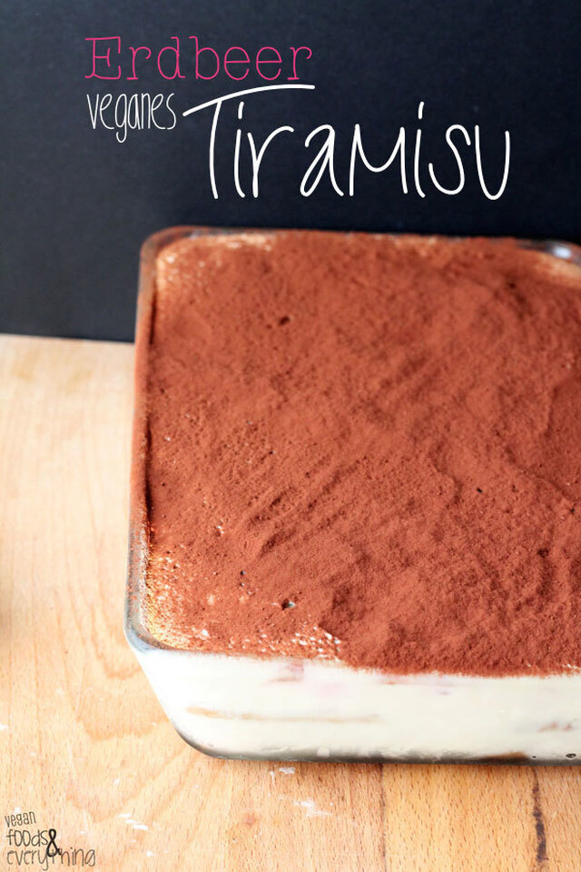 Süße Grüße zum Donnerstag: veganes Tiramisu mit Erdbeeren + eine kaffeelastige Verlooooosung
