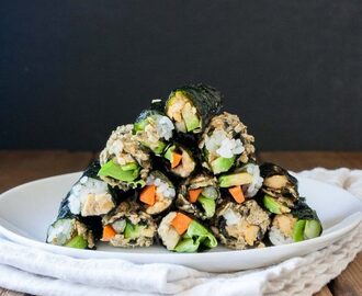 Easy Sushi Rolls: Seaweed Snack Roll Ups (vegan, gluten free)