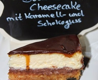 Double Cheesecake mit Karamell und Schokoguss  aus dem Lecker Bakery 2014 N°1