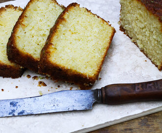 Coconut and lime drizzle cake
