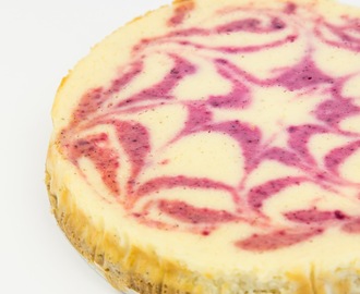 Lemon Cheesecake with Pitaya Swirl