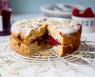Vegan Raspberry Bakewell Cake