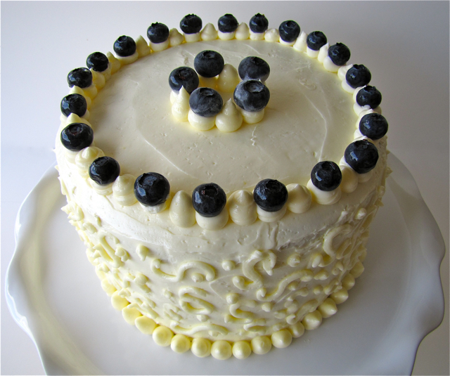 Marbled Lemon-Blueberry Butter Cake