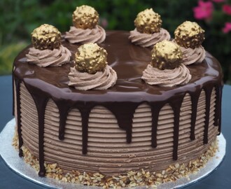 Ferrero Rocher and Nutella Cheesecake Cake