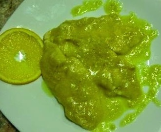 Pechuga de pollo o pavo en salsa de naranja
