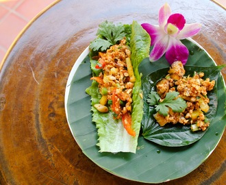 Thai Red Curry Chicken Lettuce Wraps