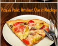 Recettes de Pizzas: Pizza au Poulet, Artichaut, Olive et Fromage Manchego