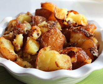 Roast Potatoes with Garlic, Herbs and Parmesan