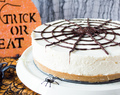 Spooky Spiderweb Peanut Butter Cheesecake #SPOOKYSKIPPY