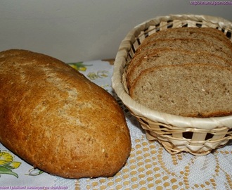 Chleb pszenny z miodem i płatkami owsianymi na drożdżach