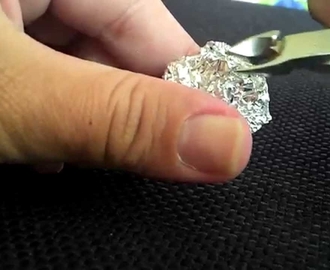 Como amolar alicate de unhas com papel alumínio