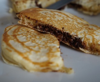 Pancakes fourrés au chocolat