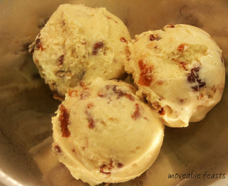 Orange Ice Cream with Dried Cherries and Toasted Pecans AND a Kitchen Remodeling