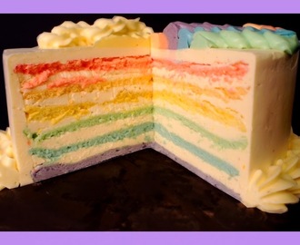 Pastel Rainbow Cake Rezept